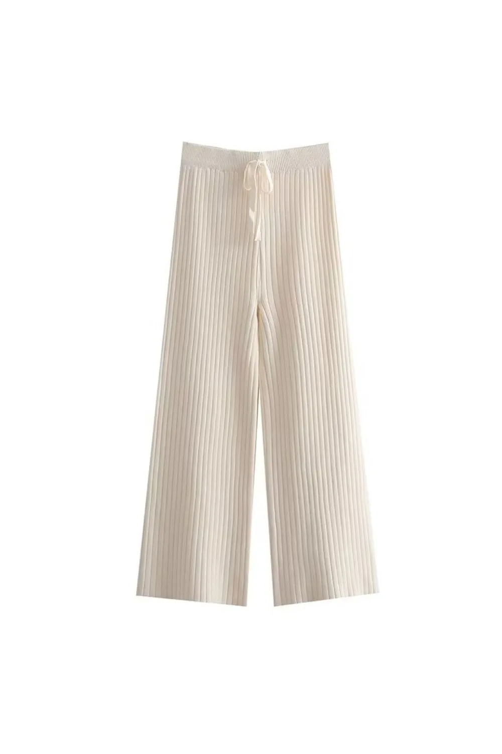 ‘Addison’ Knitted High-Waisted Casual Pants