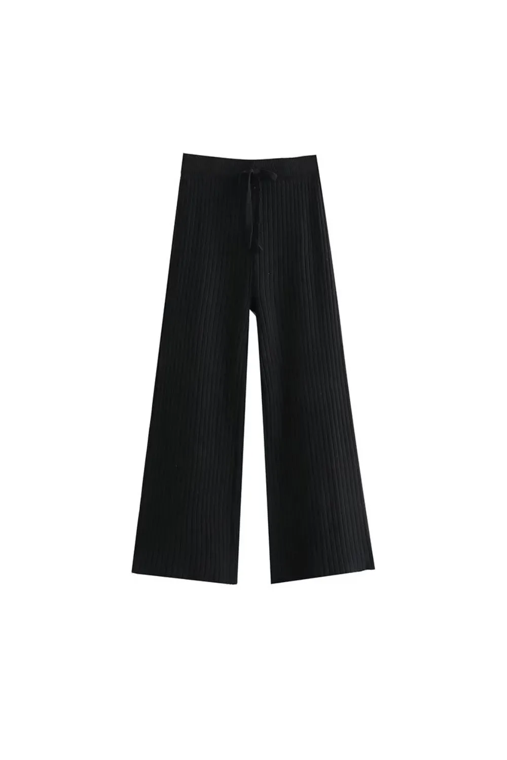 ‘Addison’ Knitted High-Waisted Casual Pants