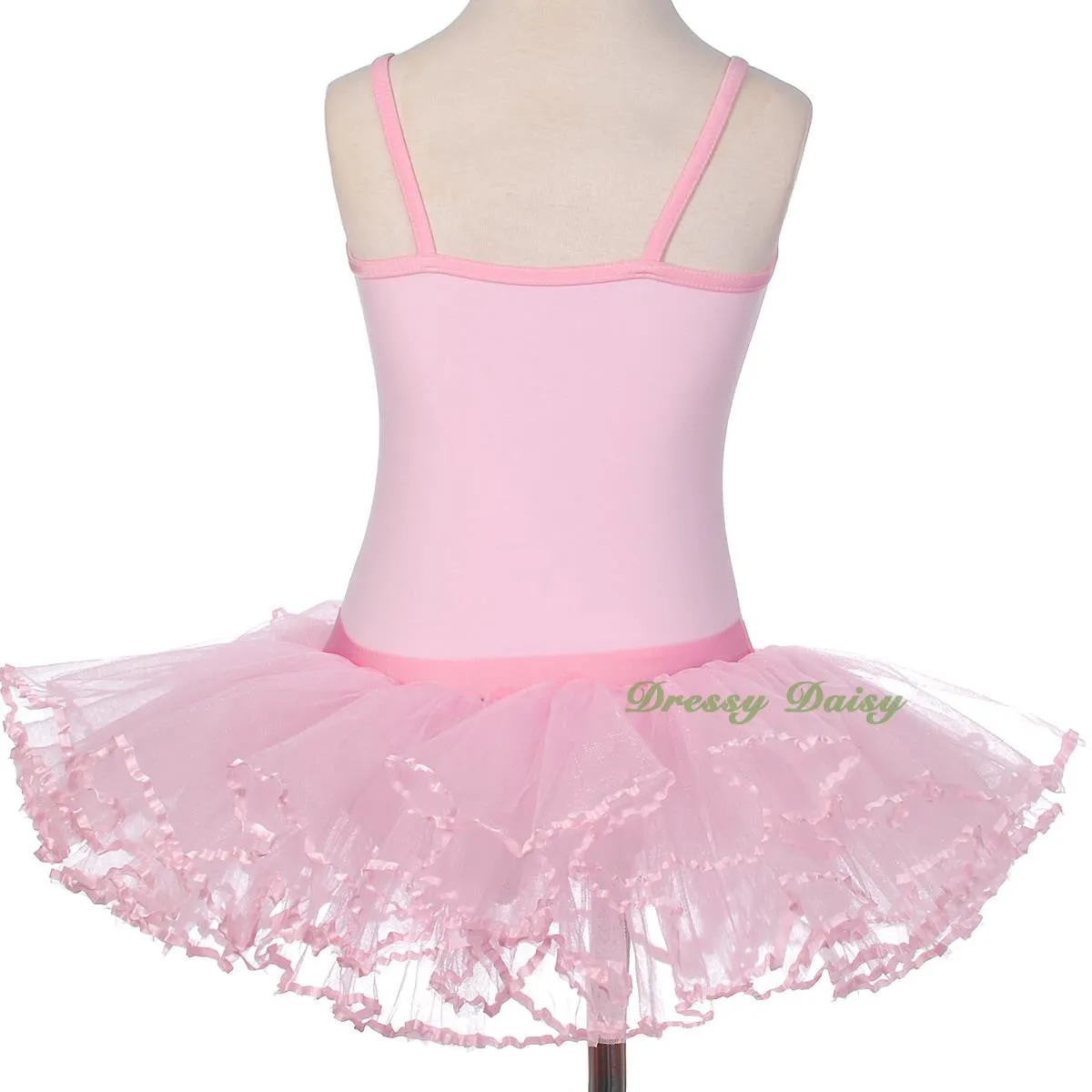 BA057 Girl Diamante Ribbon Ballet Tutu Dancewear Fairy Costume Leotard Size 3T-8