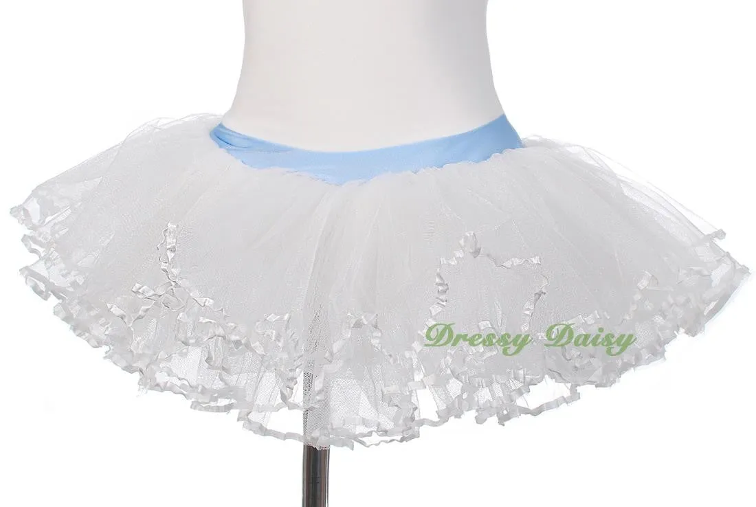 BA057 Girl Diamante Ribbon Ballet Tutu Dancewear Fairy Costume Leotard Size 3T-8