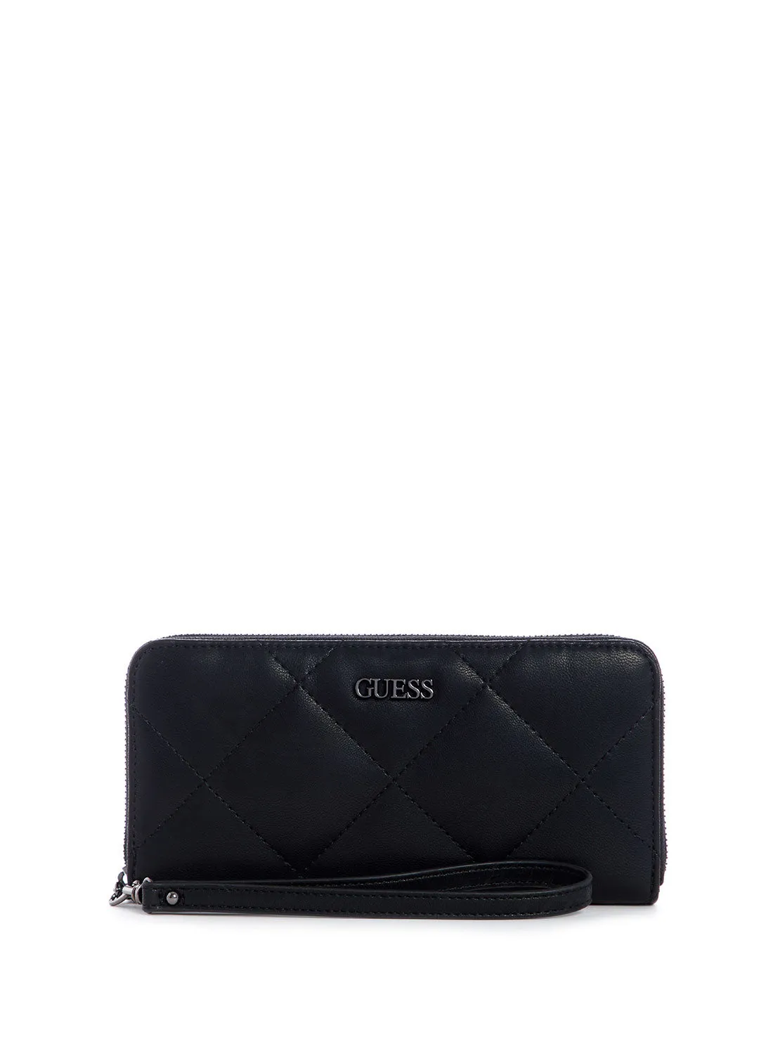 Black Quilted Khatia Large Wallet