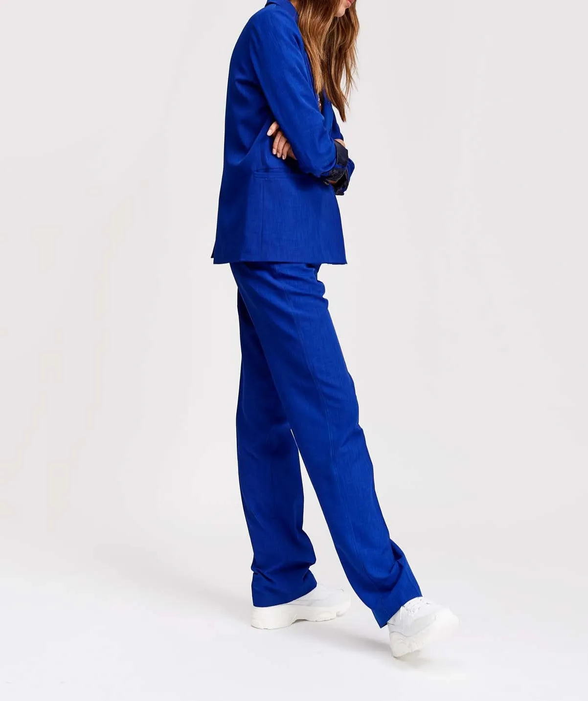 Blue tailored trousers