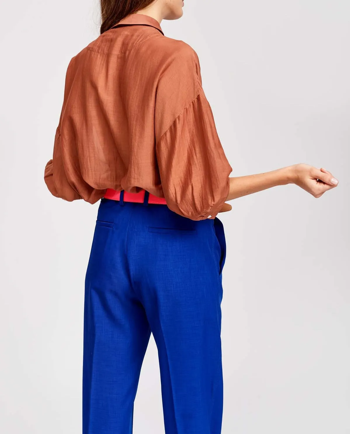 Blue tailored trousers