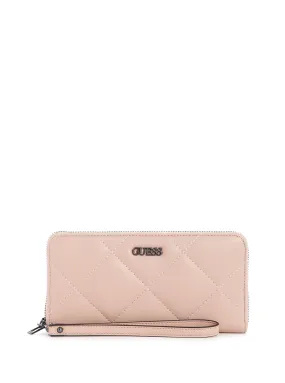 Blush Pink Quilted Khatia Large Wallet