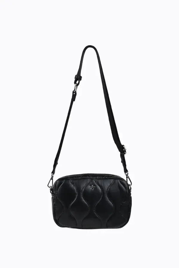 Candice Quilted Crossbody Black/Silver