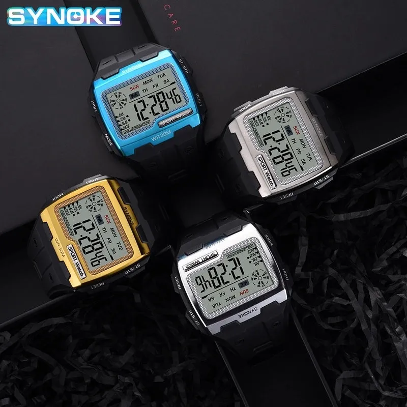 Casual Simple Style Color Block Electronic Men's Watches