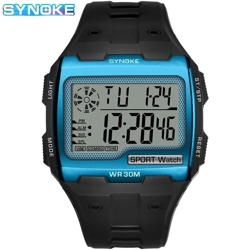 Casual Simple Style Color Block Electronic Men's Watches