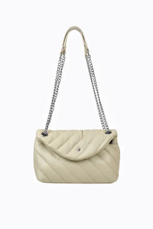 Coco Quilted Crossbody Beige/Silver