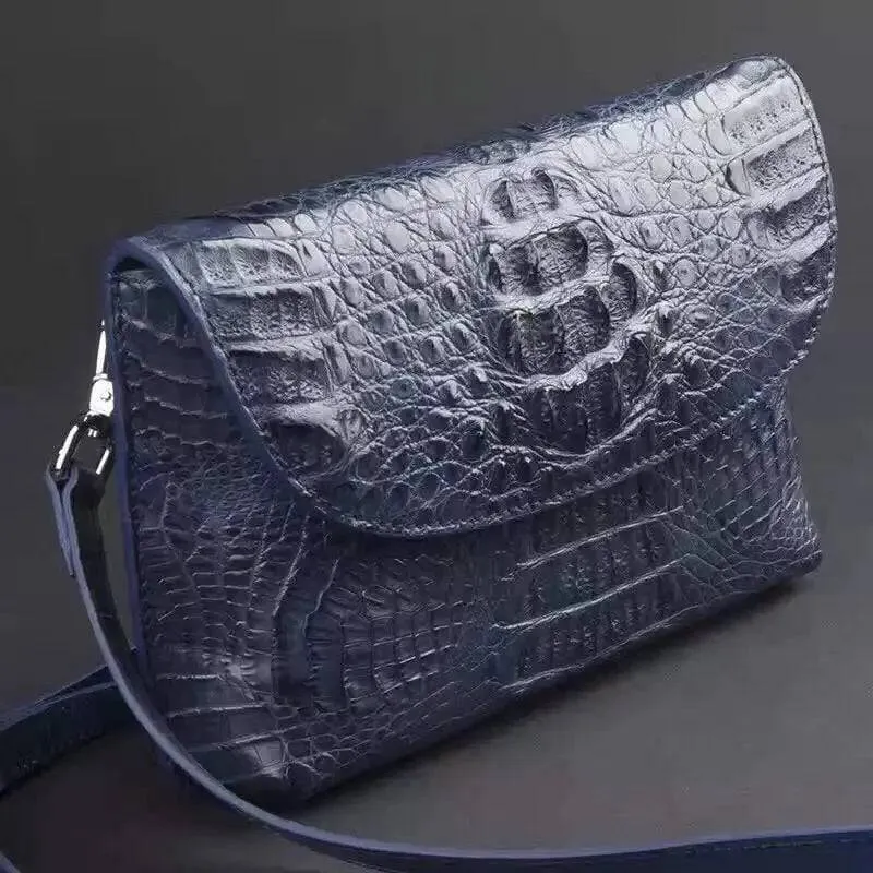 Crocodile Skin  Leather Men's Business Clutch Bag Mobile Phone Bag Purse