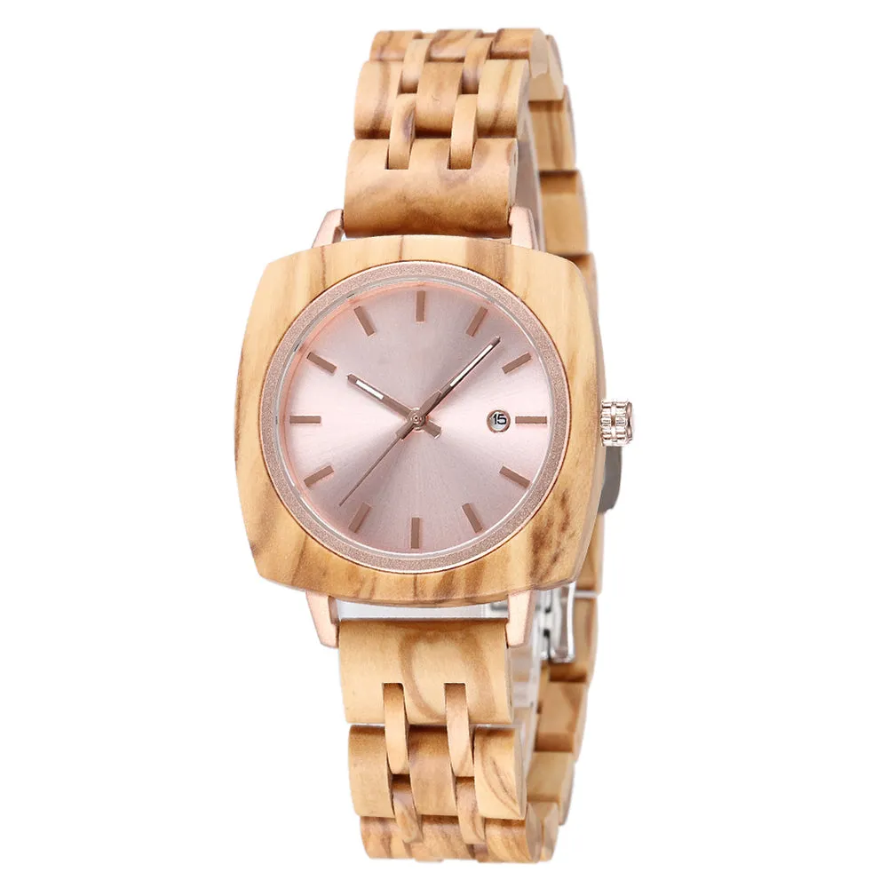 Detti - Rosegold & Olive Minimal Couple Watches