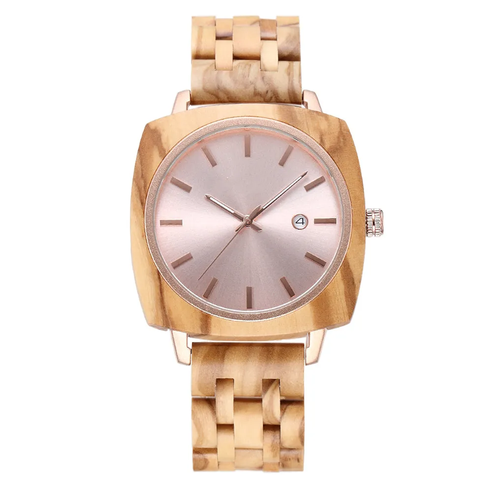 Detti - Rosegold & Olive Minimal Couple Watches