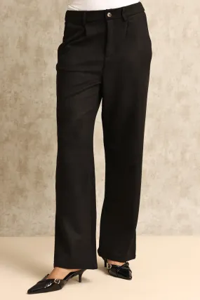 ESSENTIAL TAILORED PANTS-BLACK