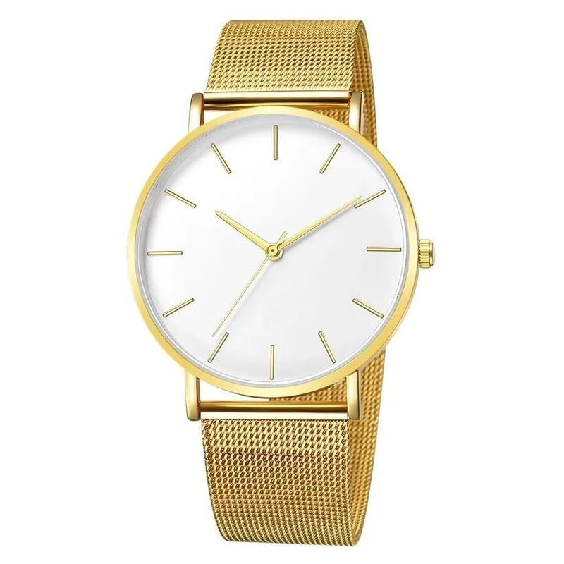 Fashion Simple Without Logo Watch Mesh With Quartz Watch Nhup137376