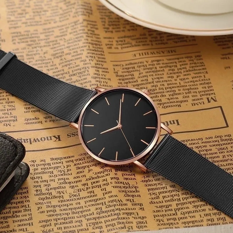 Fashion Simple Without Logo Watch Mesh With Quartz Watch Nhup137376