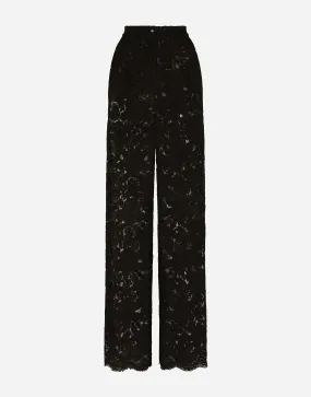 Floral Lace Tailored Pants