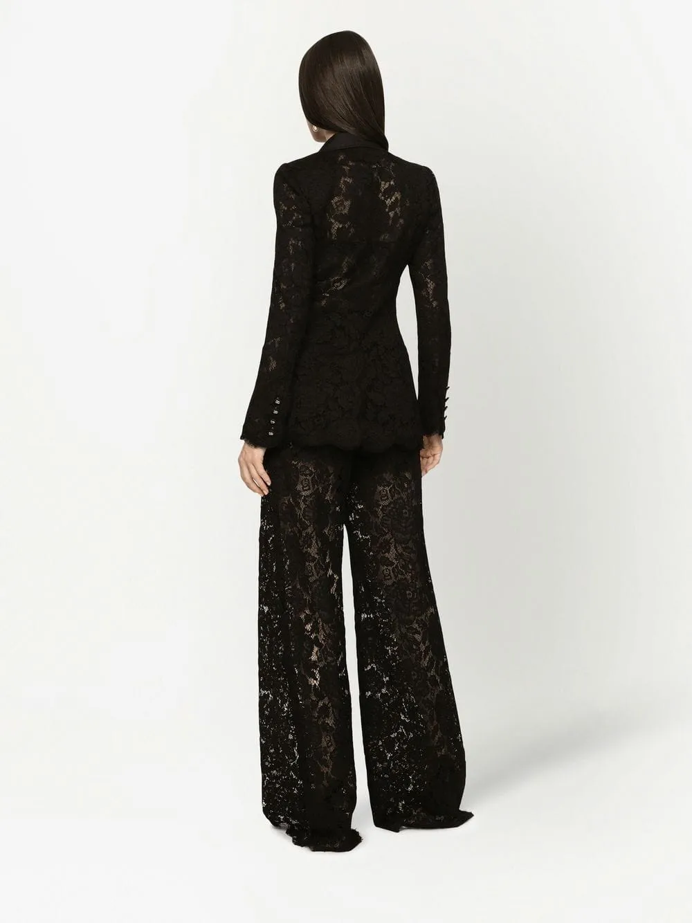 Floral Lace Tailored Pants