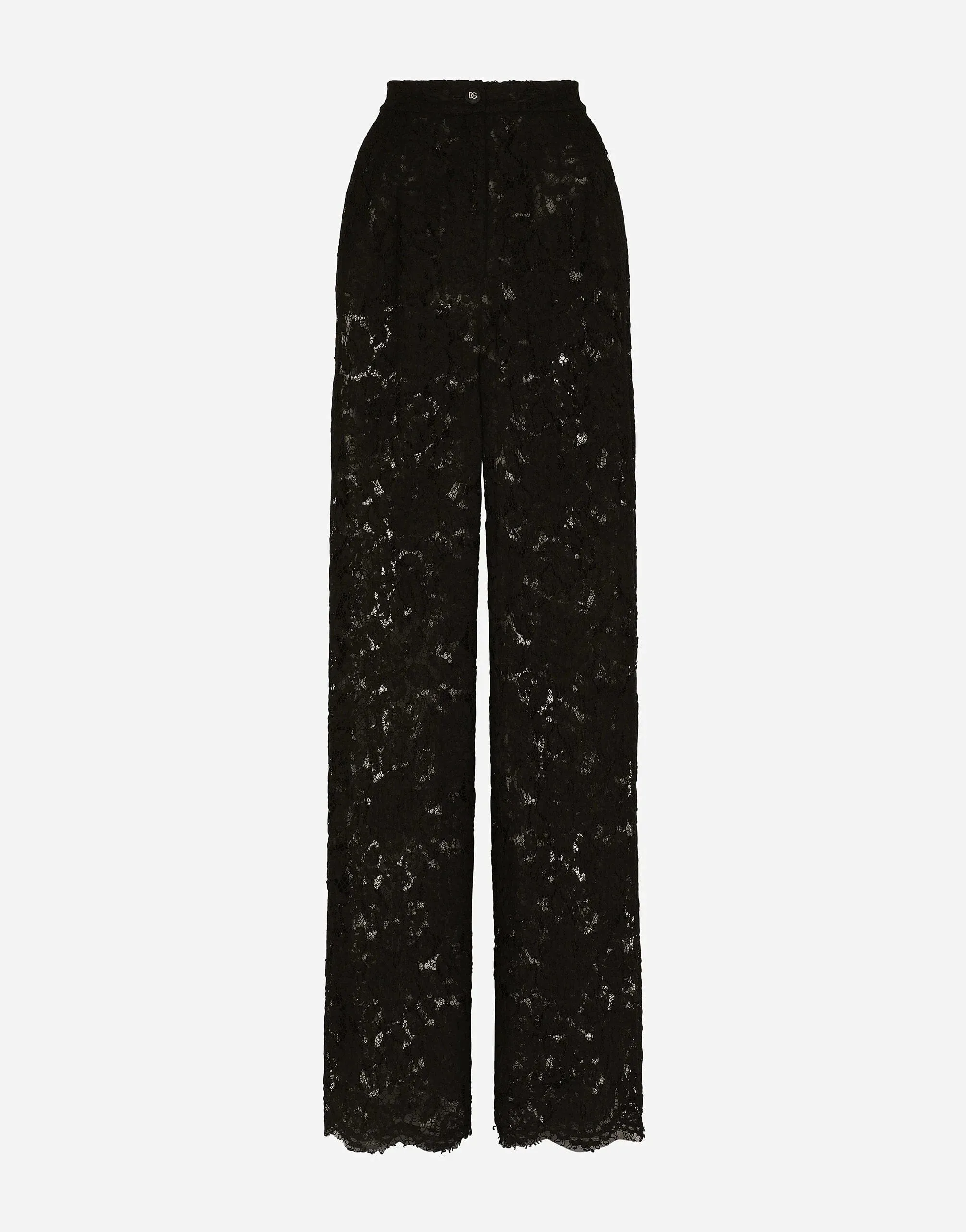 Floral Lace Tailored Pants