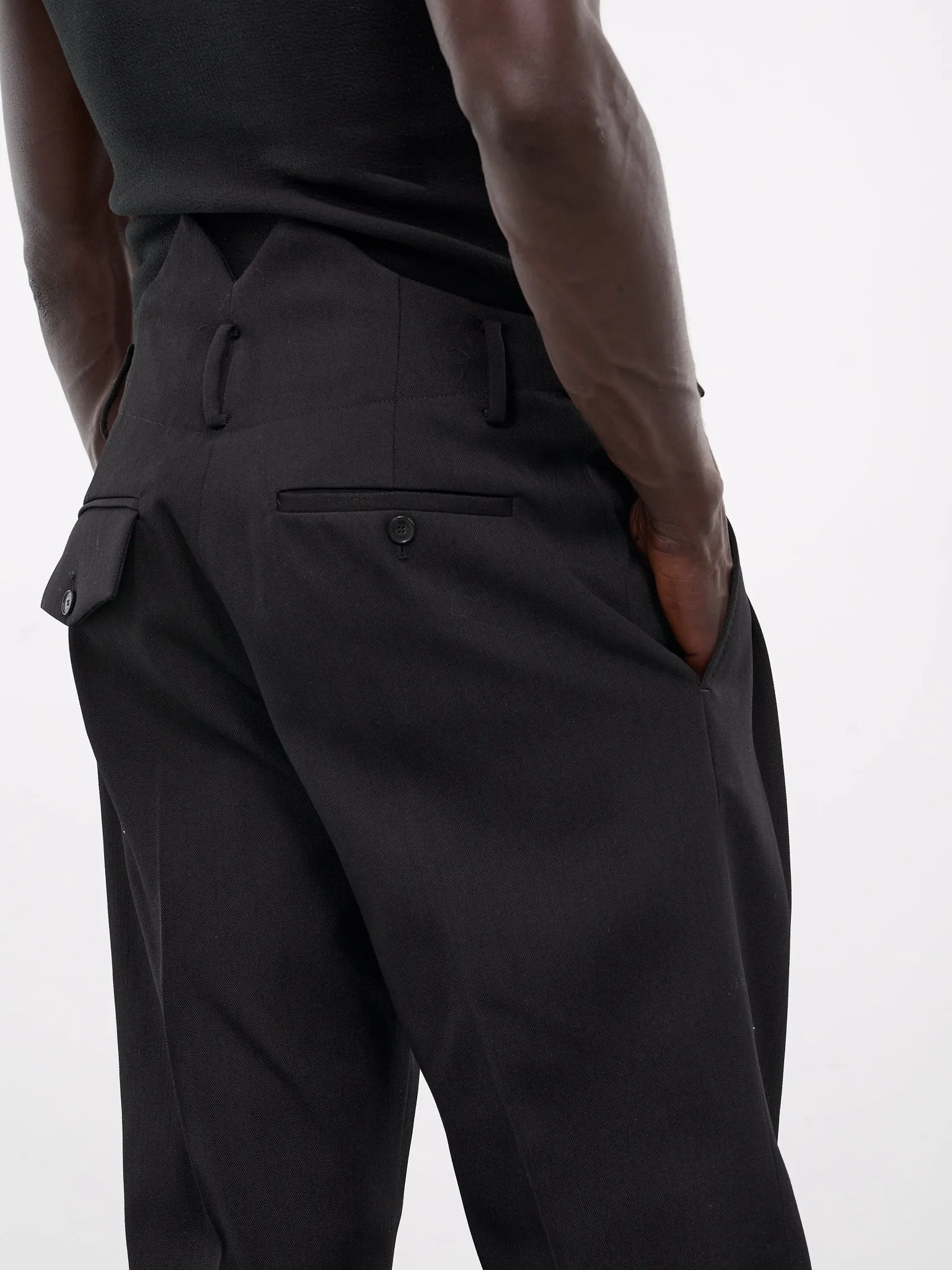 Gabardine Tailored Pants (U241-P019-W028-BLACK)