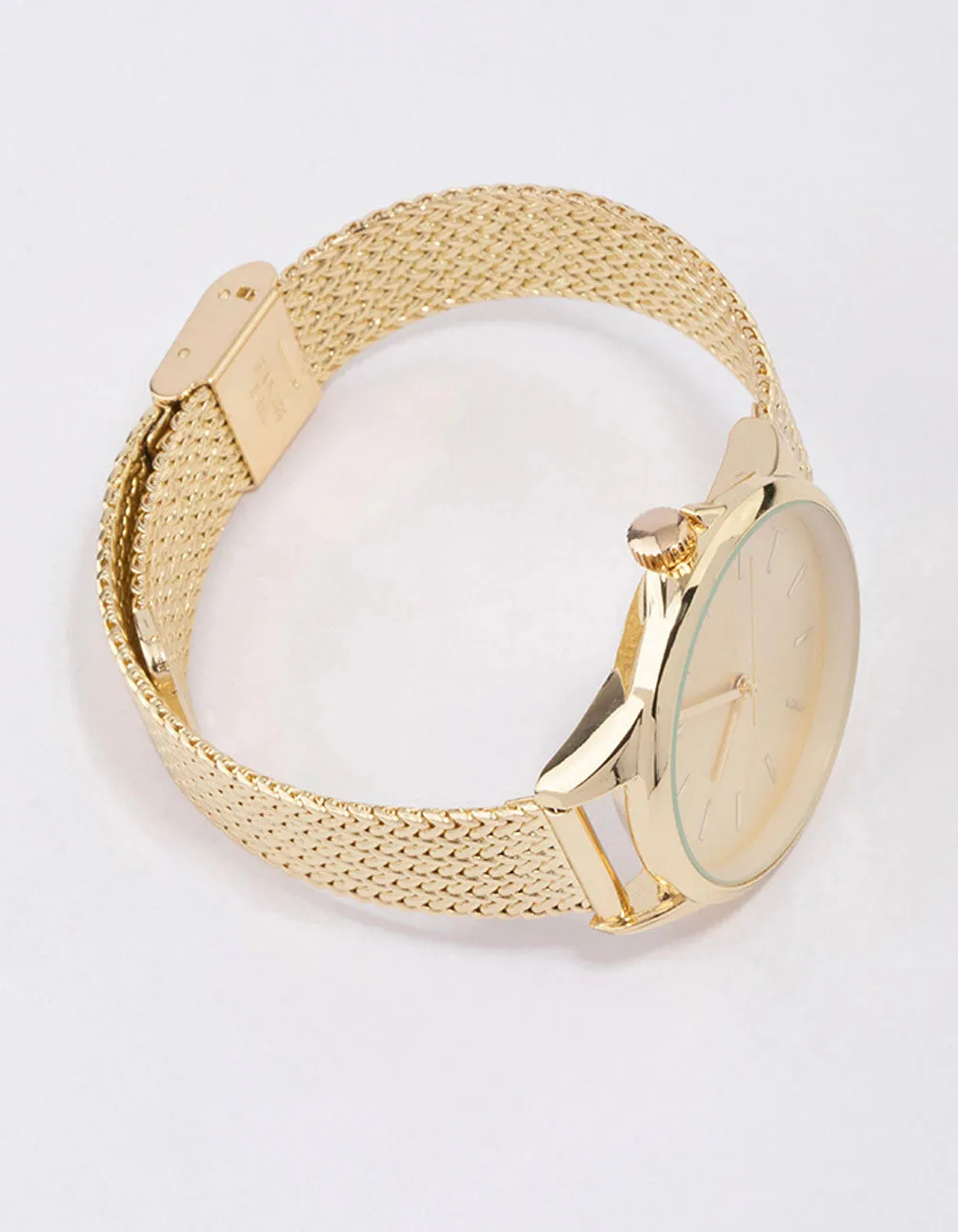 Gold Simple Mesh Watch