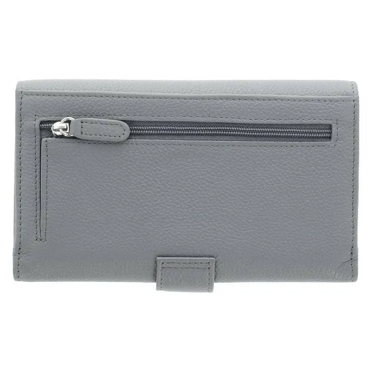 Kathleen Women's Real Leather Wallet Gray