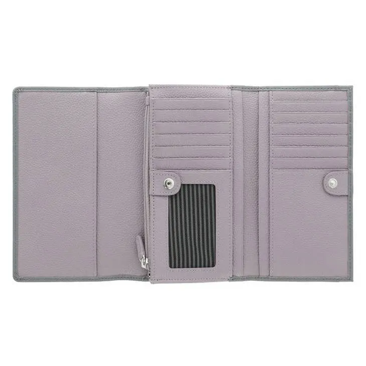 Kathleen Women's Real Leather Wallet Gray