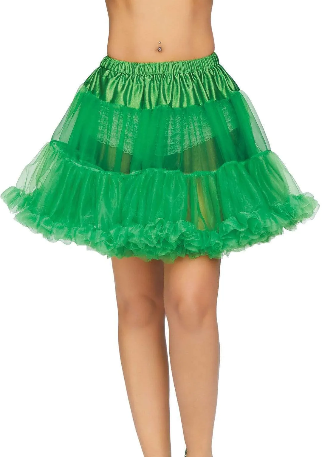 Layered Tulle Petticoat Kelly Green