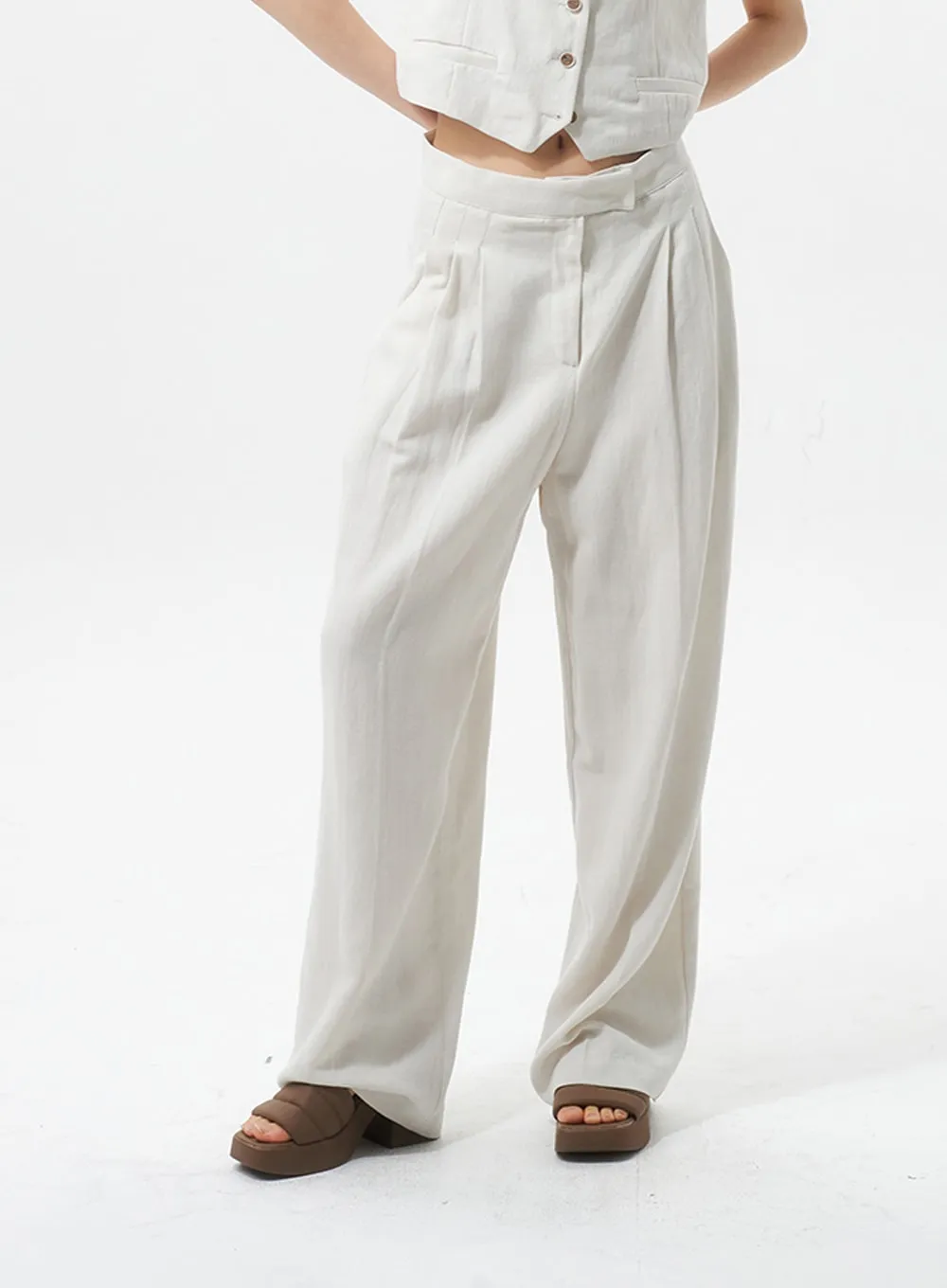 Linen Tailored Pants IU326