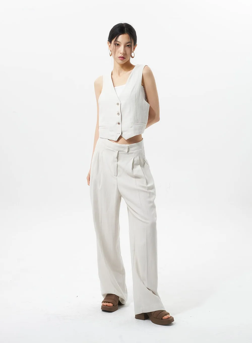 Linen Tailored Pants IU326