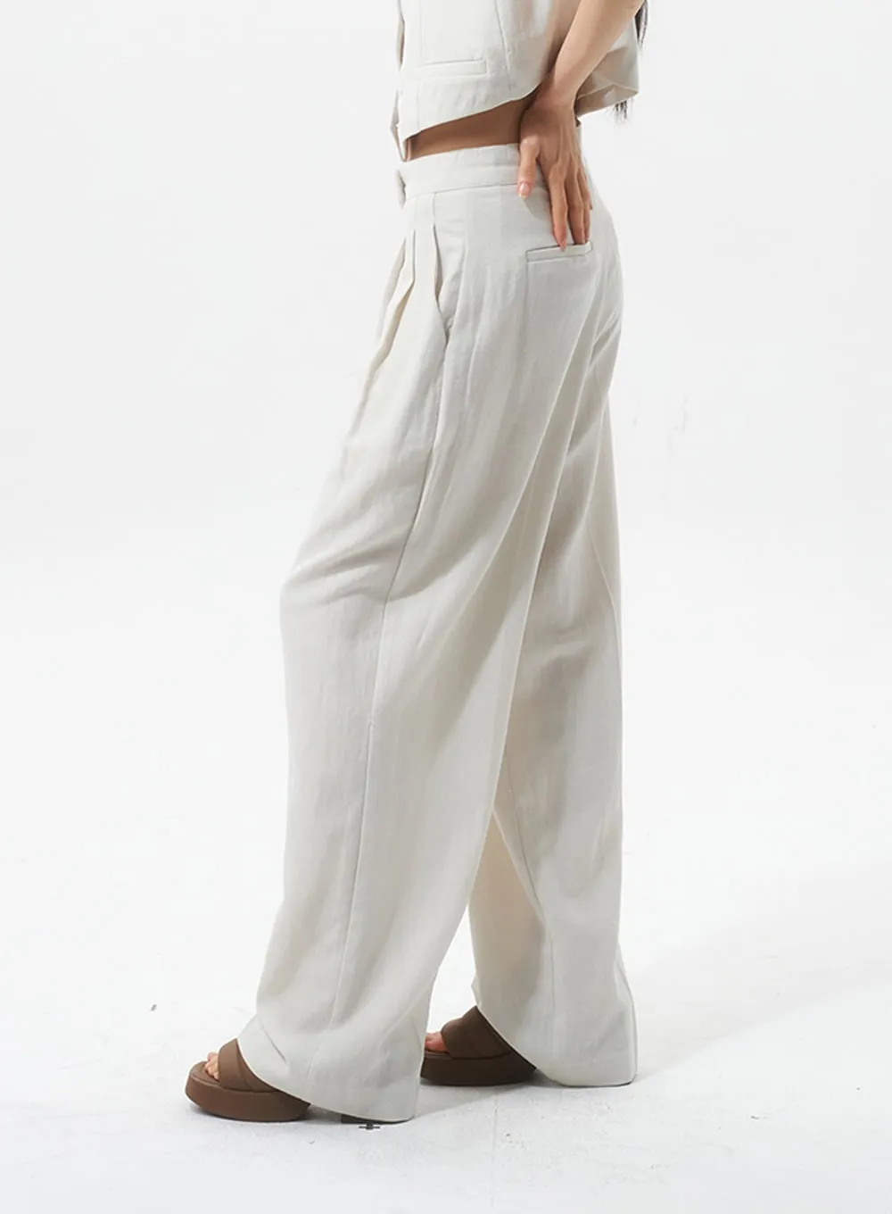 Linen Tailored Pants IU326