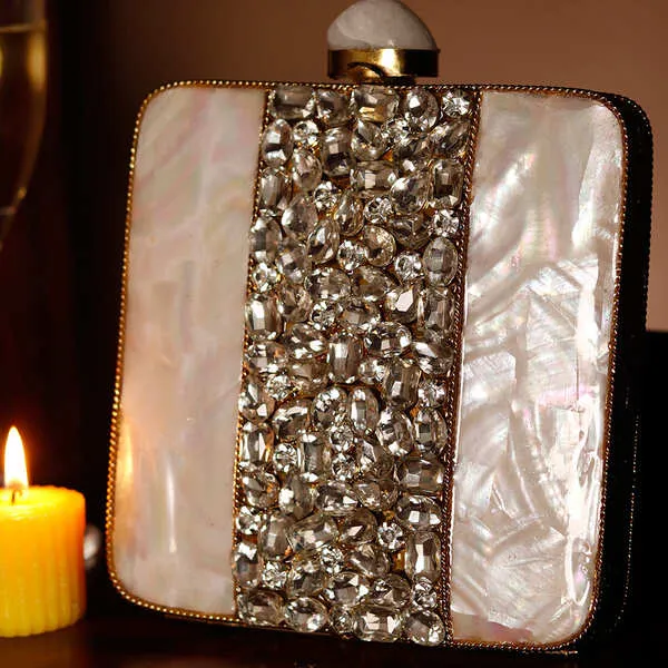 Liyana Mother of Pearl Clutch