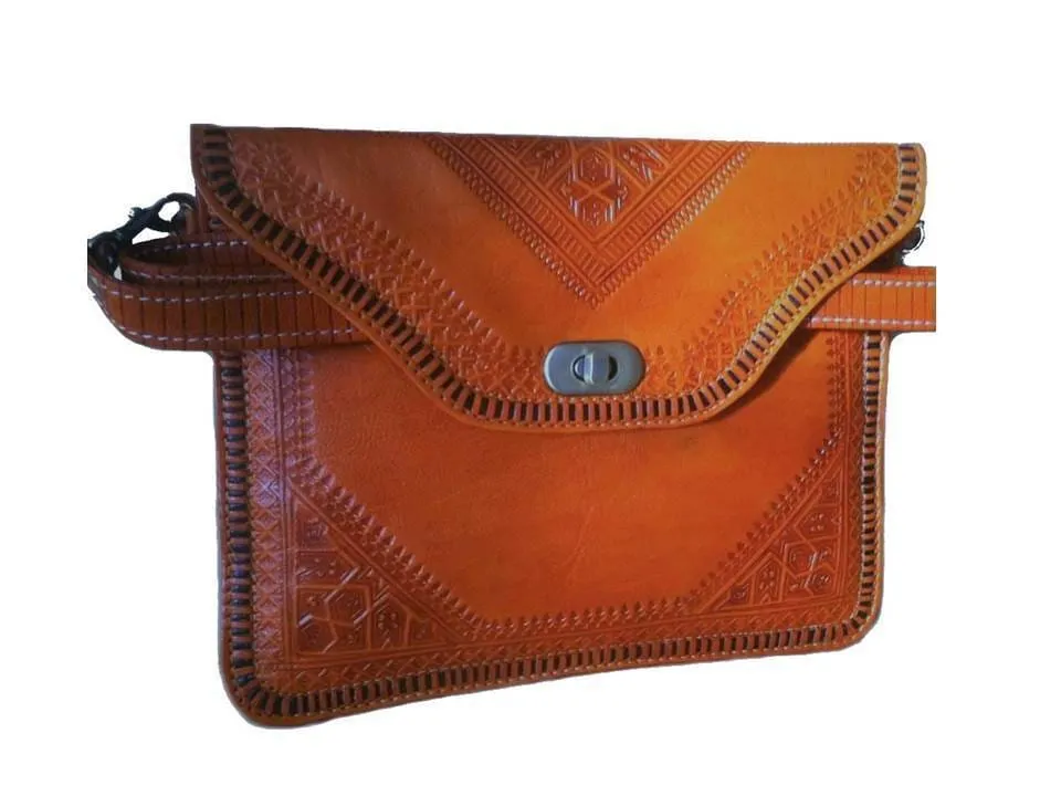 M'dina Square Clutch - Orange