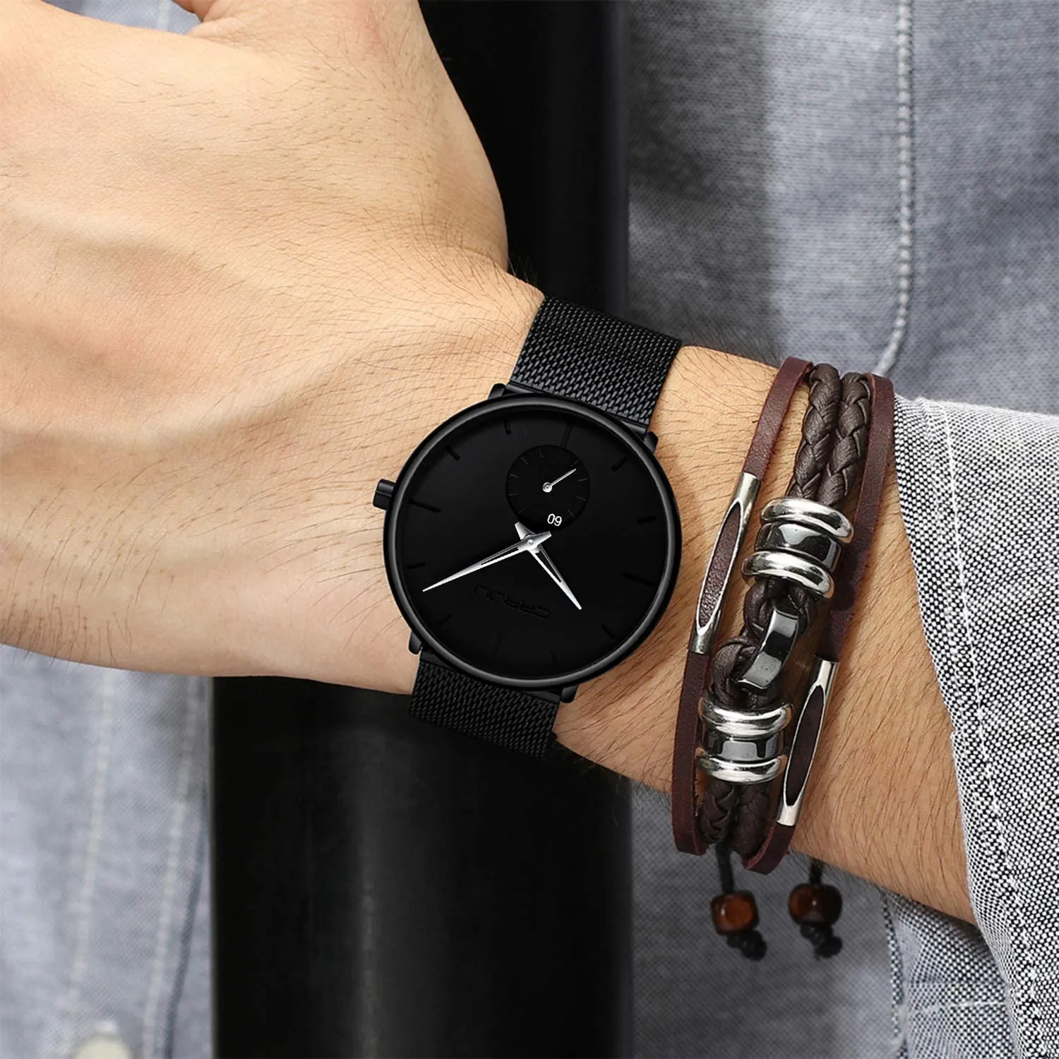 Men's Ultra-Thin Minimalist Waterproof Fashion Wrist Watch