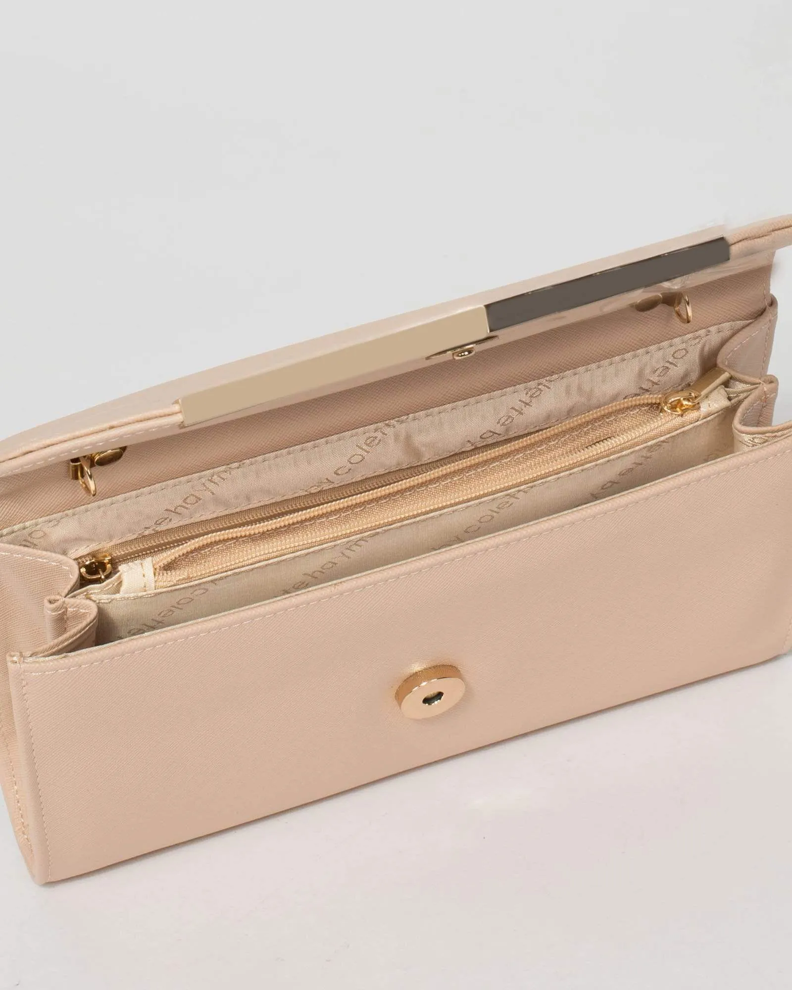 Nude Kiah Arrow Clutch Bag