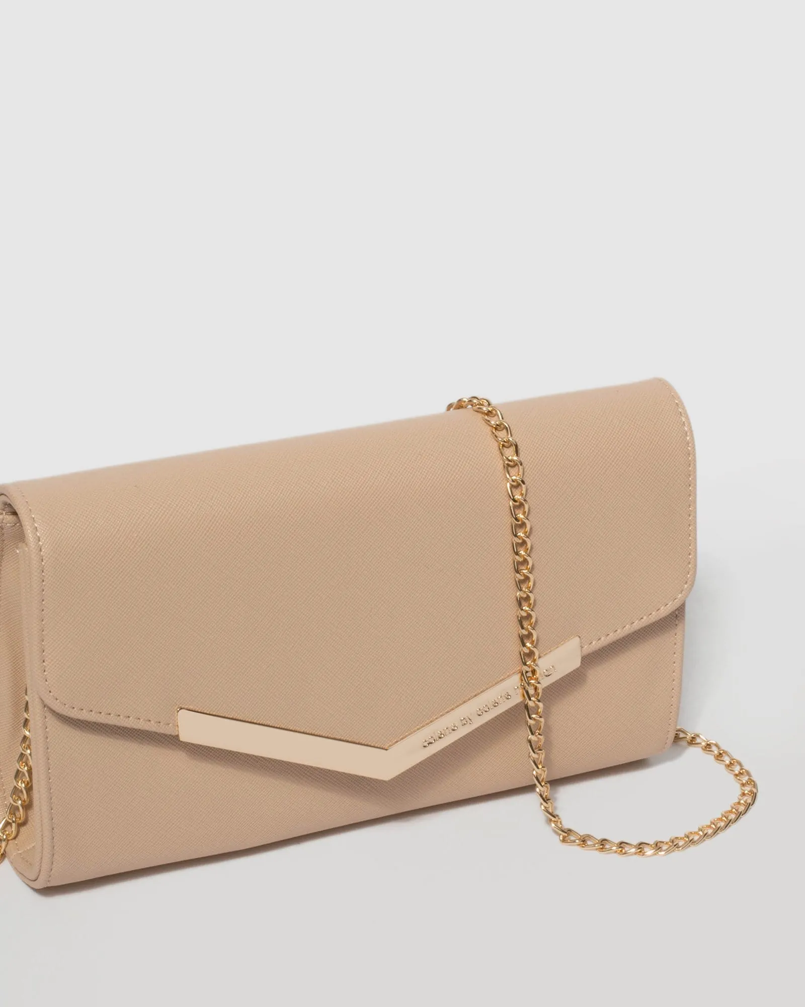 Nude Kiah Arrow Clutch Bag