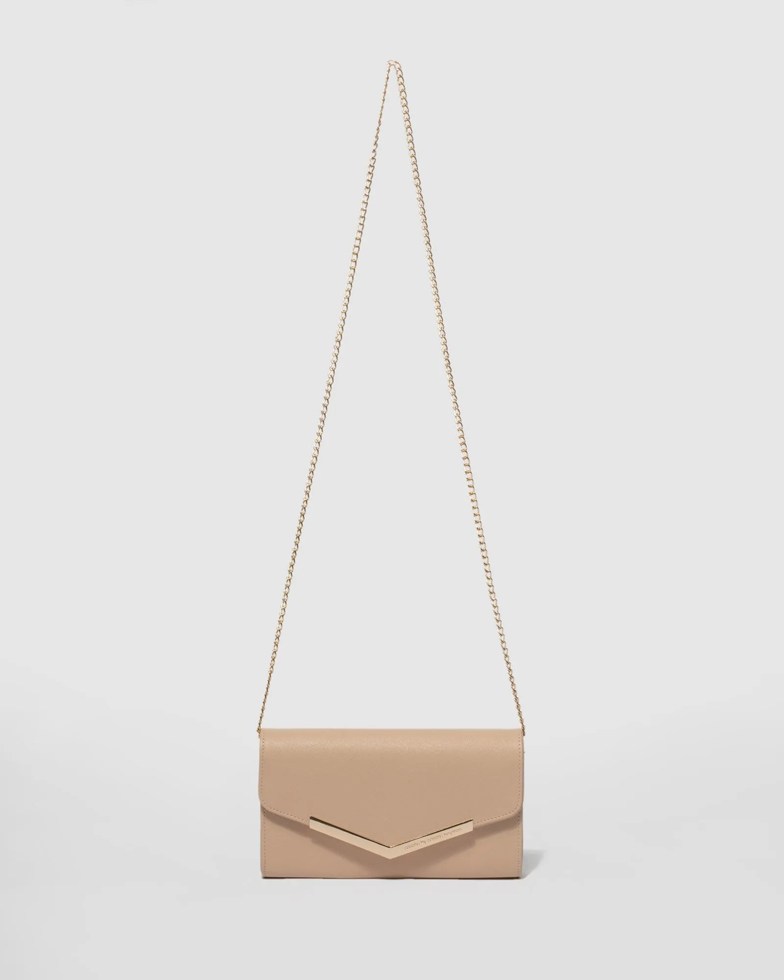 Nude Kiah Arrow Clutch Bag