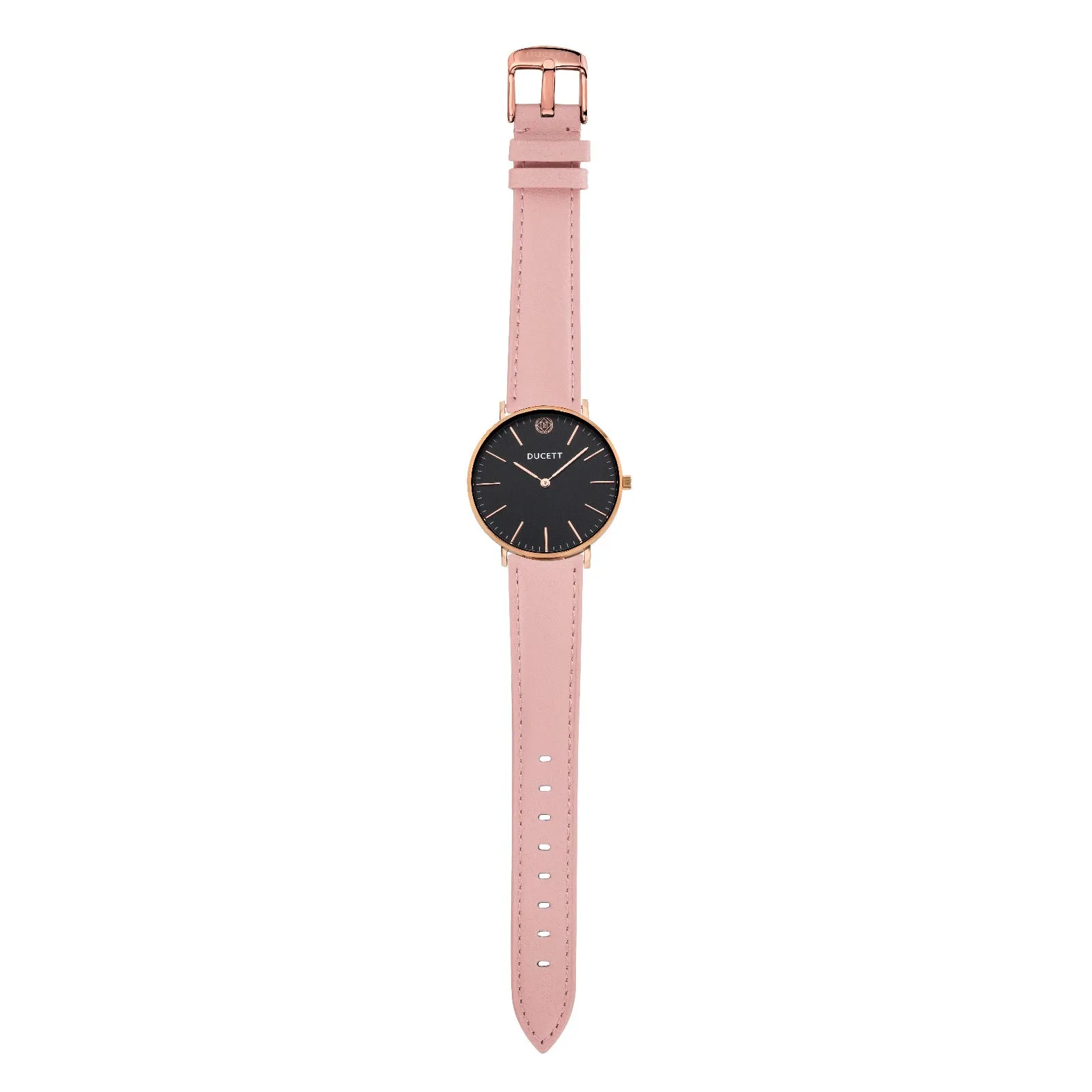 Pink leather strap rosé gold