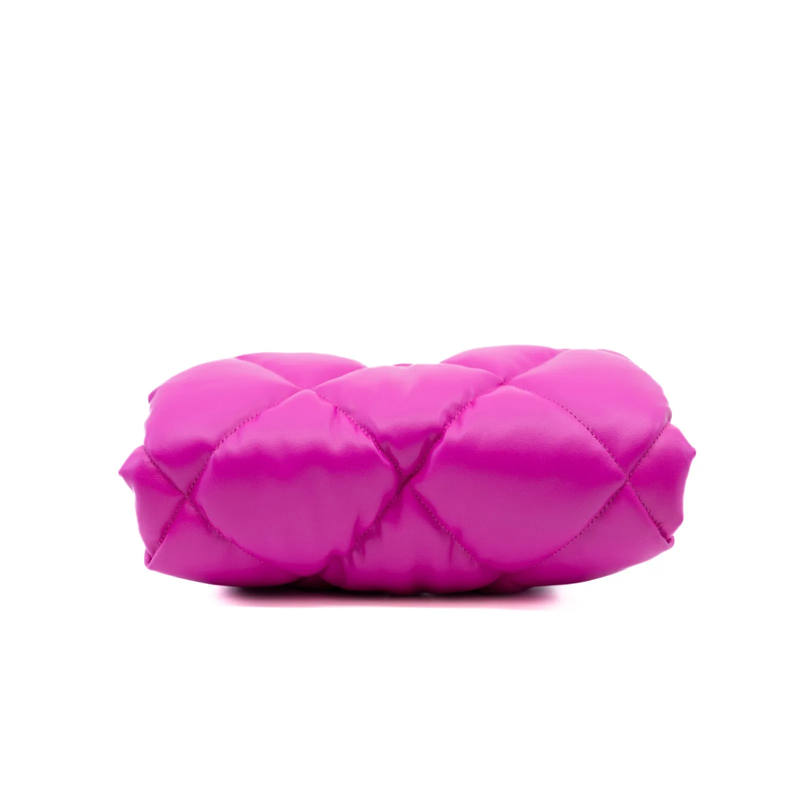 Puffy Touch Pink Quilted Lambskin Leather Clutch Bag PHW