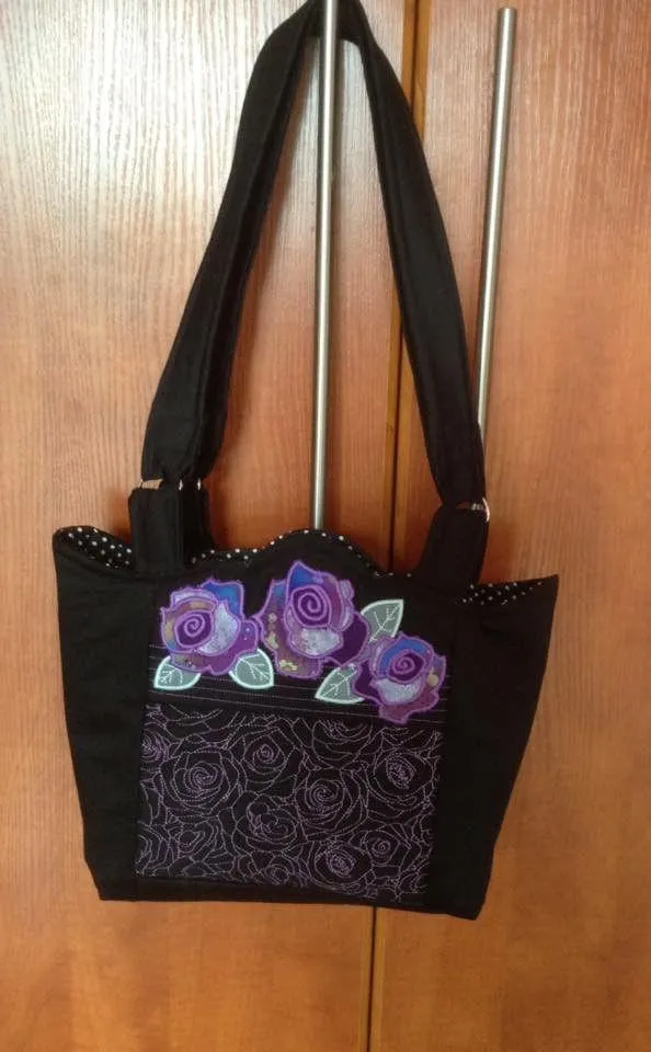 Quilted Roses Bag 6x10 7x12