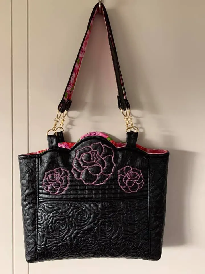 Quilted Roses Bag 6x10 7x12