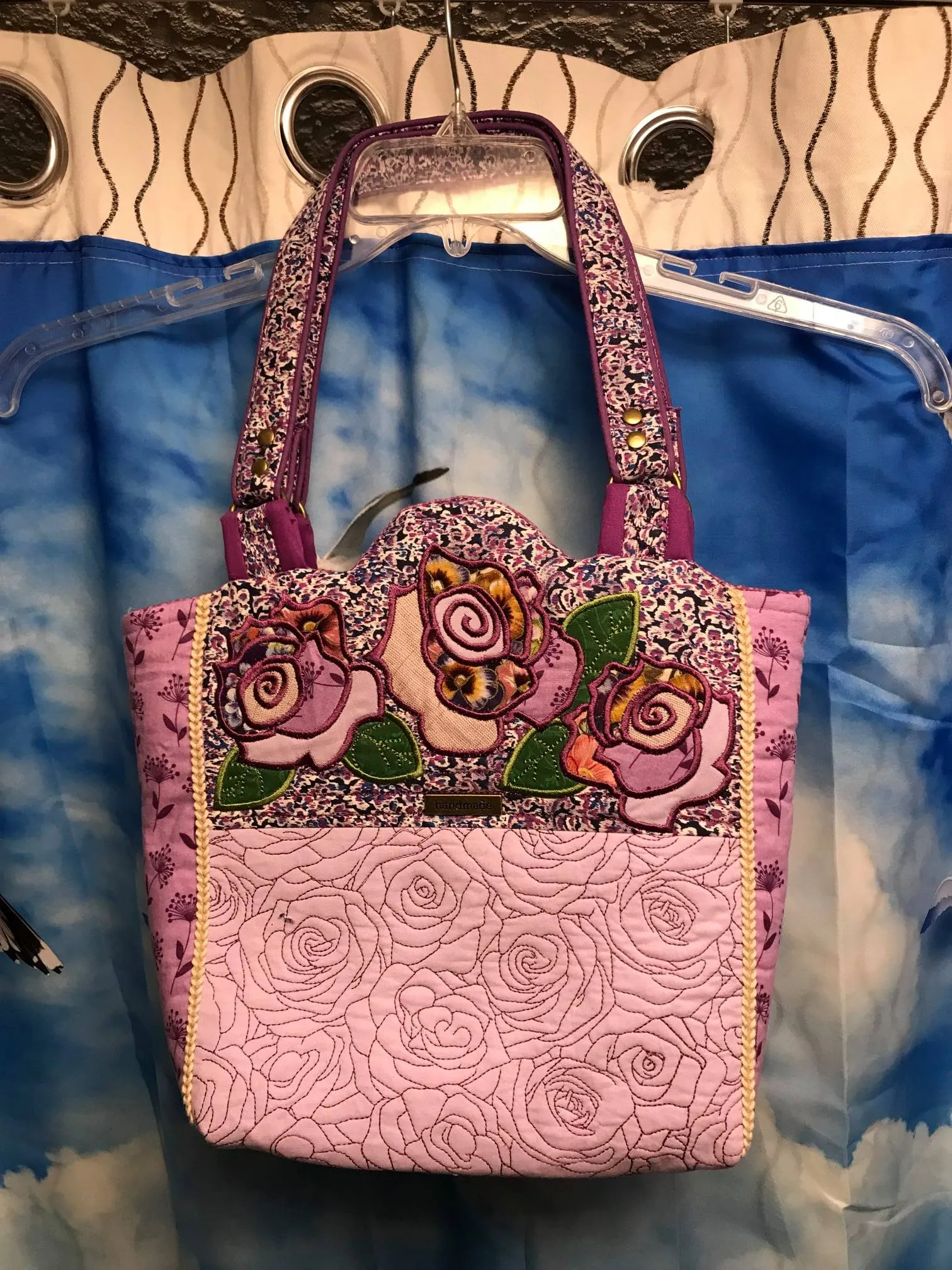 Quilted Roses Bag 6x10 7x12