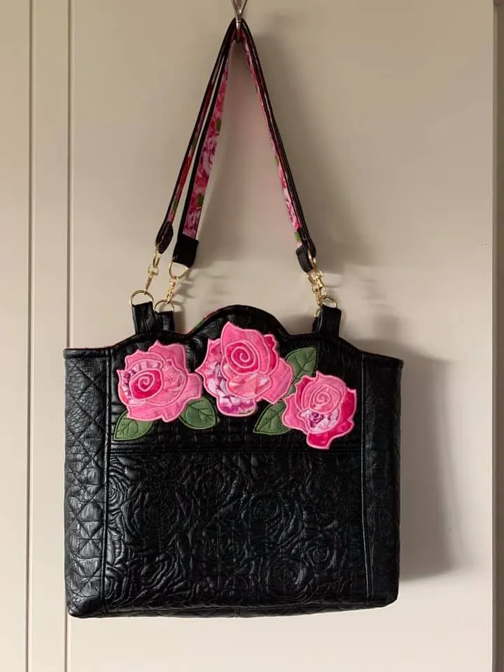 Quilted Roses Bag 6x10 7x12