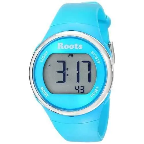 Roots Cayley Womens Resin Strap Digital Chronograph Watch Backlight Alarm Aqua