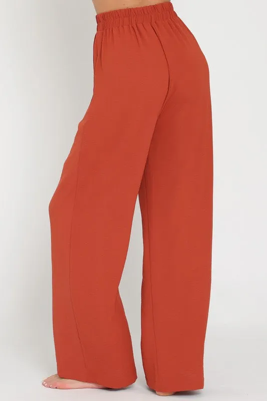 Rust High Waisted Long Pants