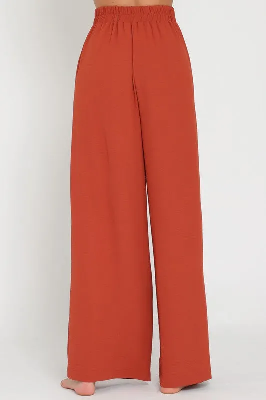 Rust High Waisted Long Pants