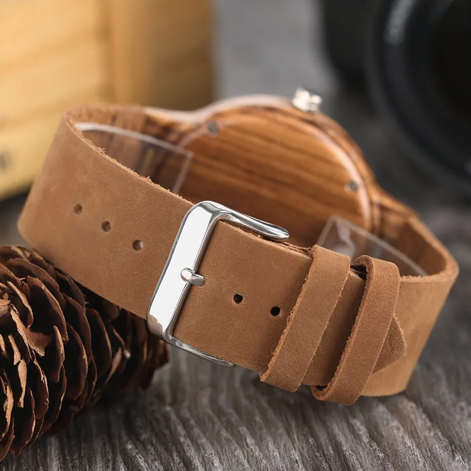 Simple Cork Slag Wood Watch