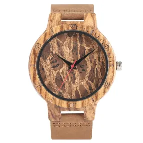 Simple Cork Slag Wood Watch