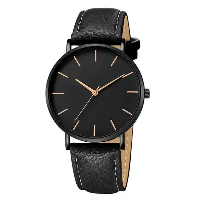 Simple Leather Men's Luxury Watches - Vegan leather - Imported