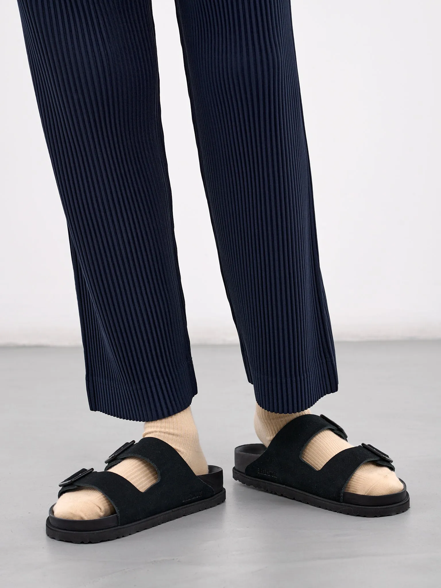 Tailored Pleats Trousers (HP48JF158-74-MIDNIGHT-BLUE)