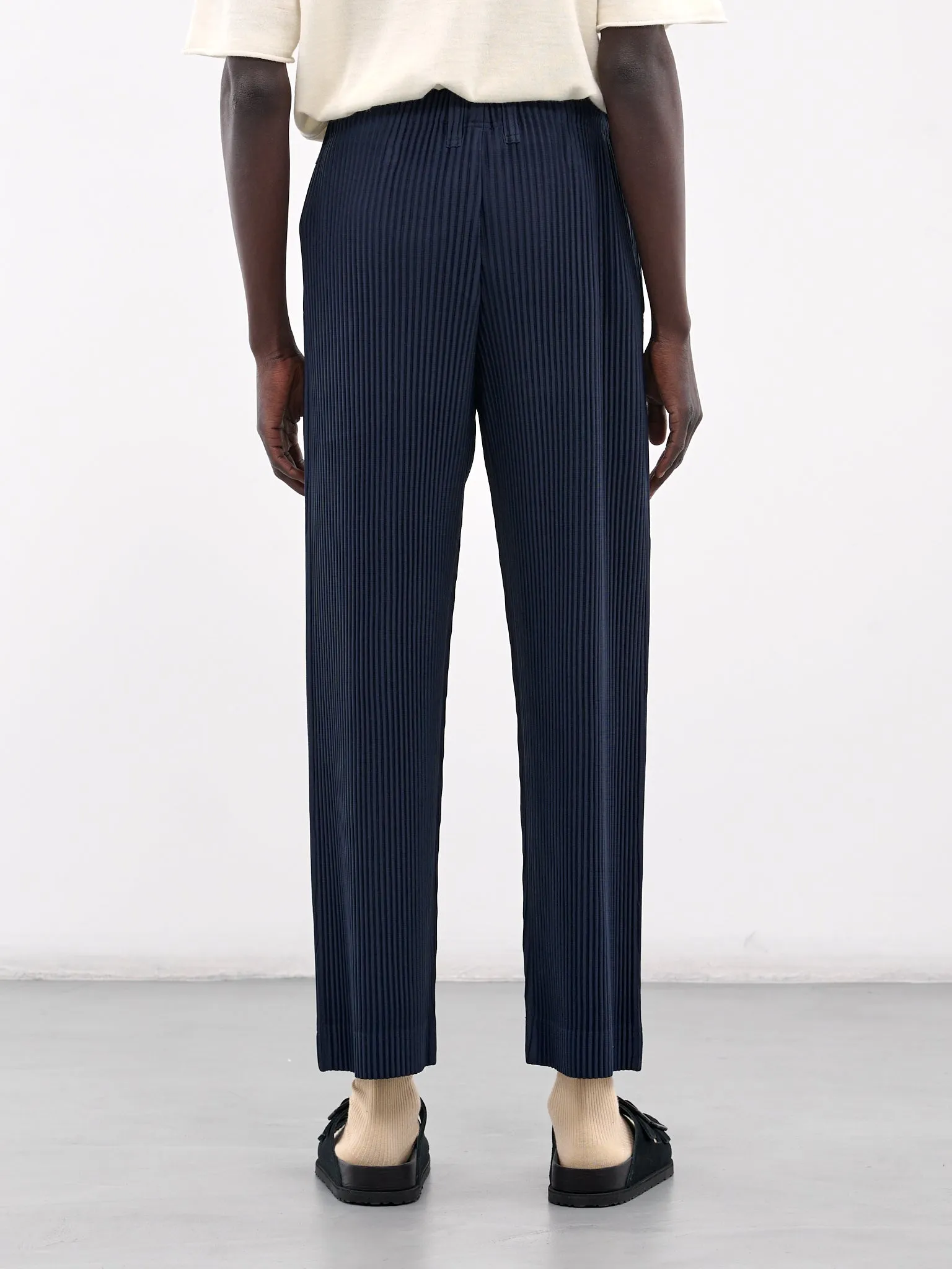 Tailored Pleats Trousers (HP48JF158-74-MIDNIGHT-BLUE)