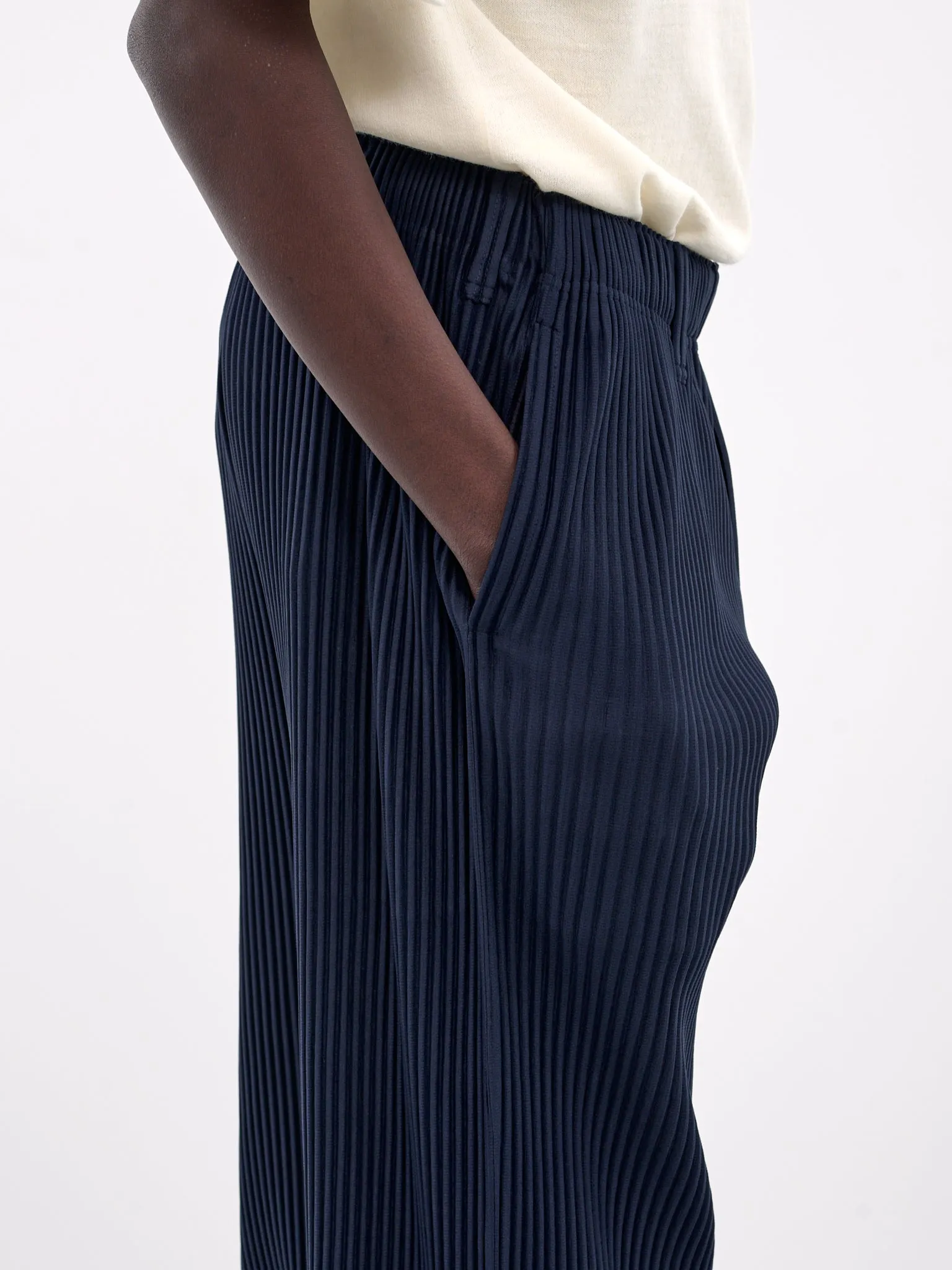 Tailored Pleats Trousers (HP48JF158-74-MIDNIGHT-BLUE)